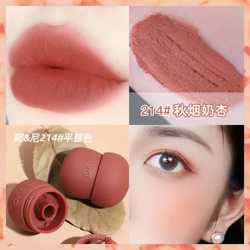 NOVO Velvet Matte Lipsticks Waterproof Non-Stick Cup Makeup-5
