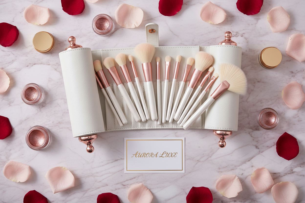 Luxury Makeup Brush Set - Rose Gold Collection